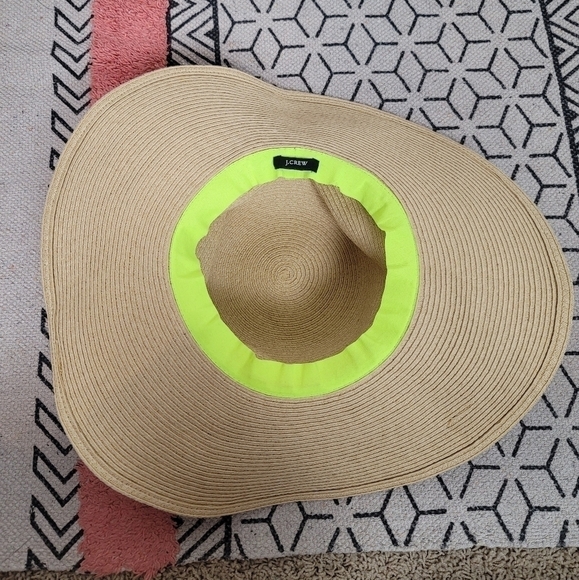 J.CREW WIDE BRIM PAPER STRAW HAT - Picture 5 of 11